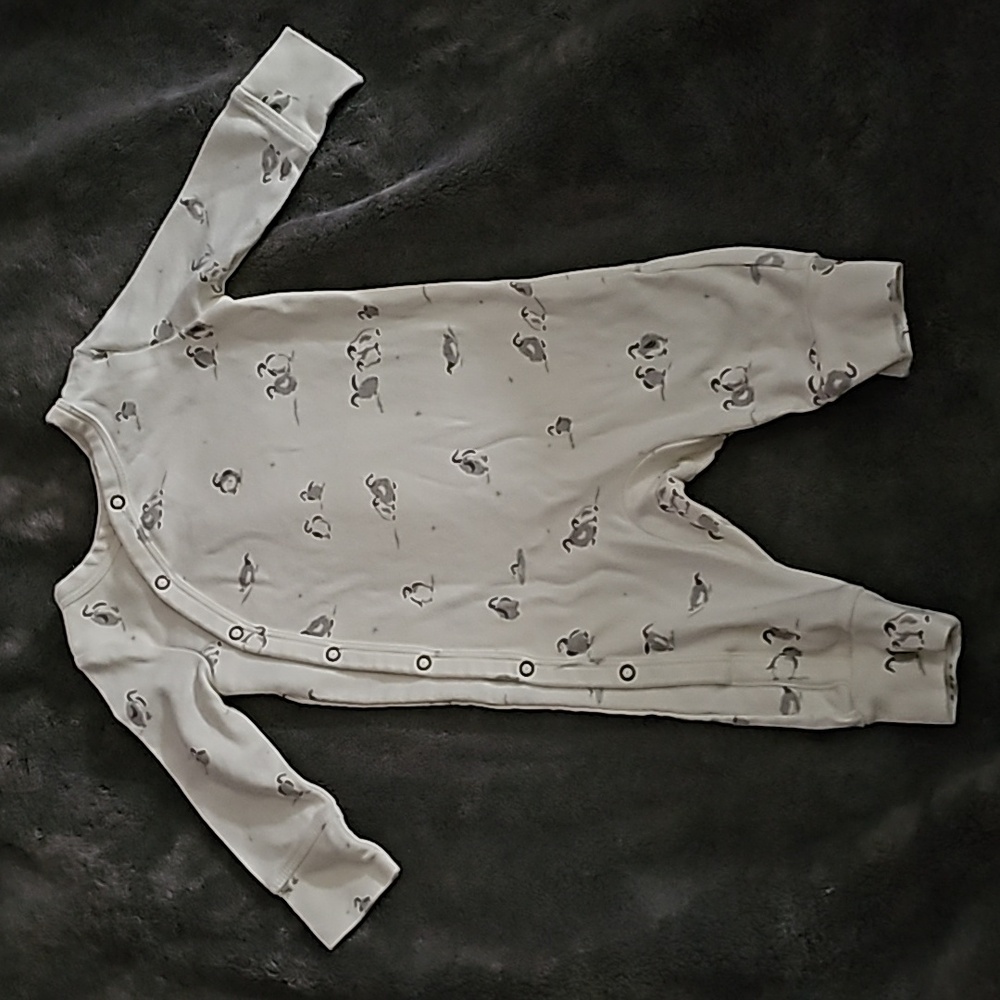 Pehr 100% organic cotton penguin snap pjs